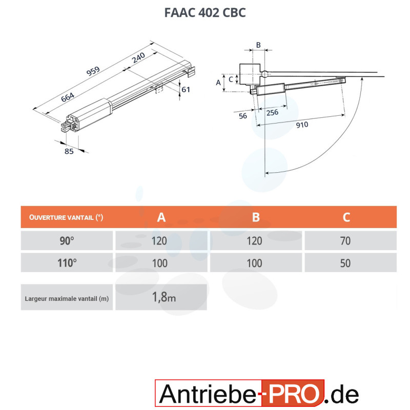 FAAC 402 CBC moteur hydraulique pour portail — free download