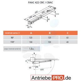 FAAC 422 CBAC moteur hydraulique