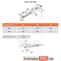 FAAC 422 SBS moteur hydraulique
